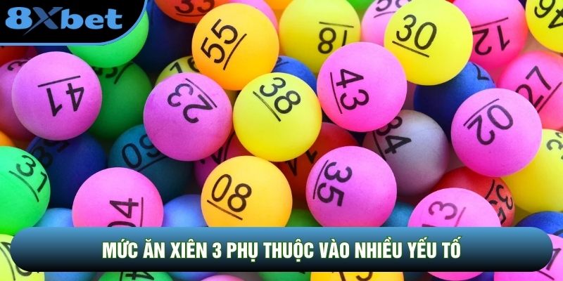 Mức ăn xiên 3 phụ thuộc vào nhiều yếu tố